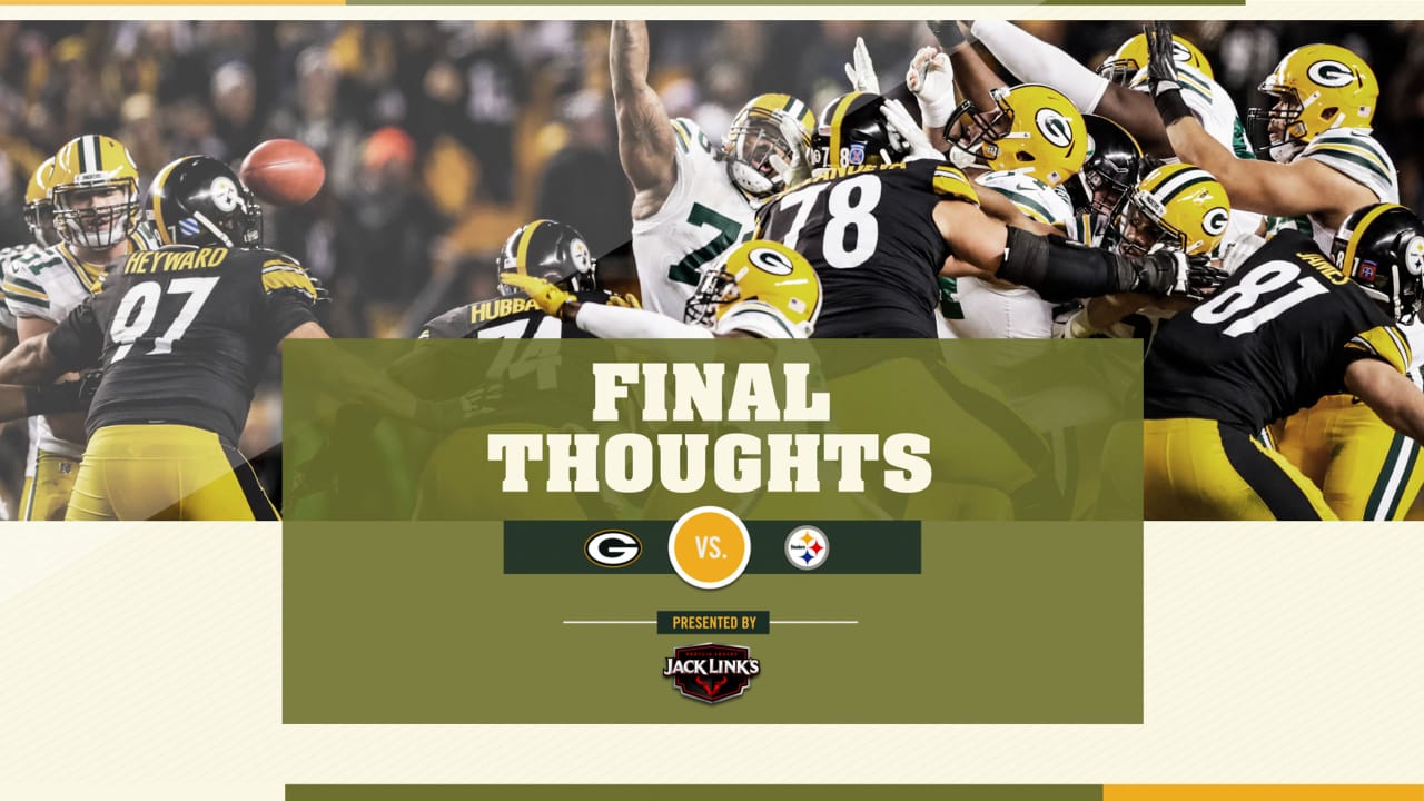 Packers vs. Steelers: Final Thoughts