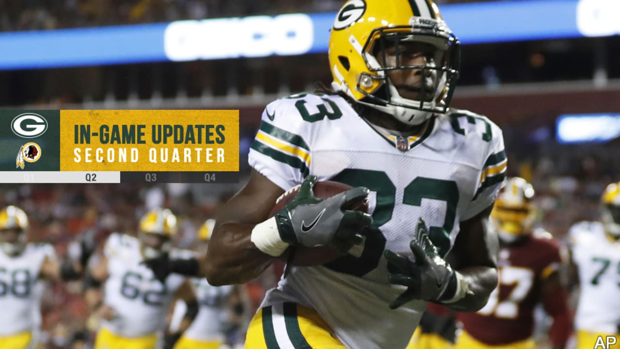 Packers lead Commanders 14-10 at halftime