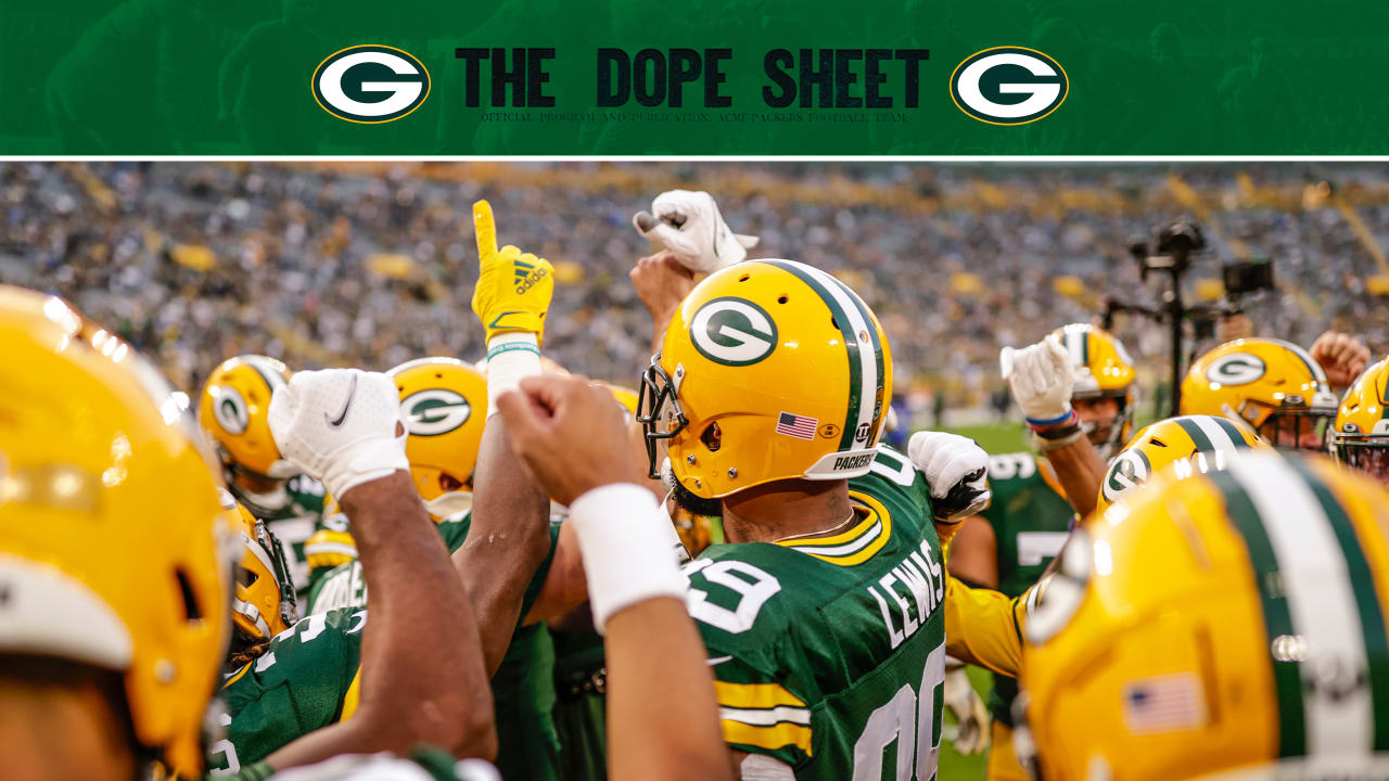 Dope Sheet: Packers finish regular season in Detroit