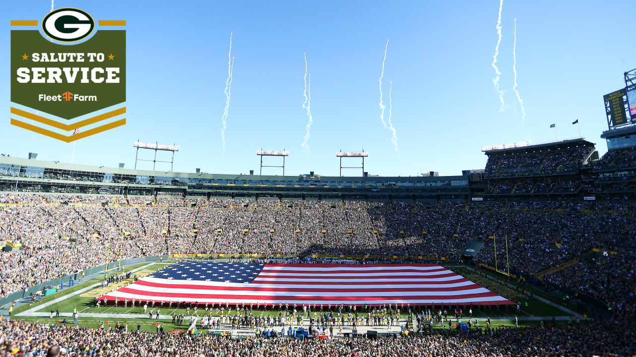 Lambeau Field ready for Sunday's Packers-Panthers Salute to