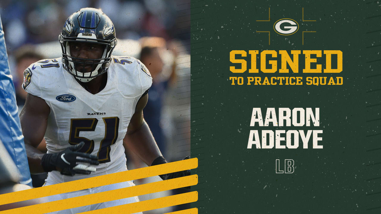 Packers sign LB Aaron Adeoye to practice squad