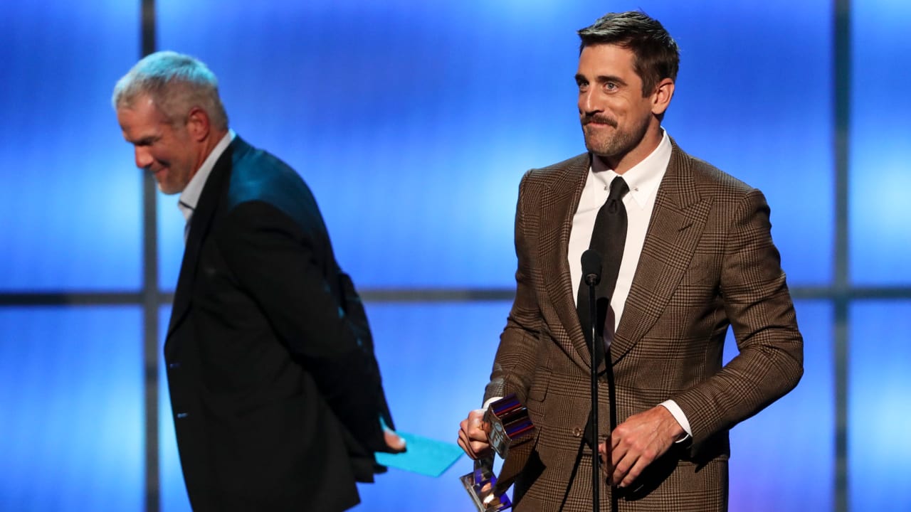 Aaron Rodgers Accepts Moment Of The Year Award At Nfl Honors