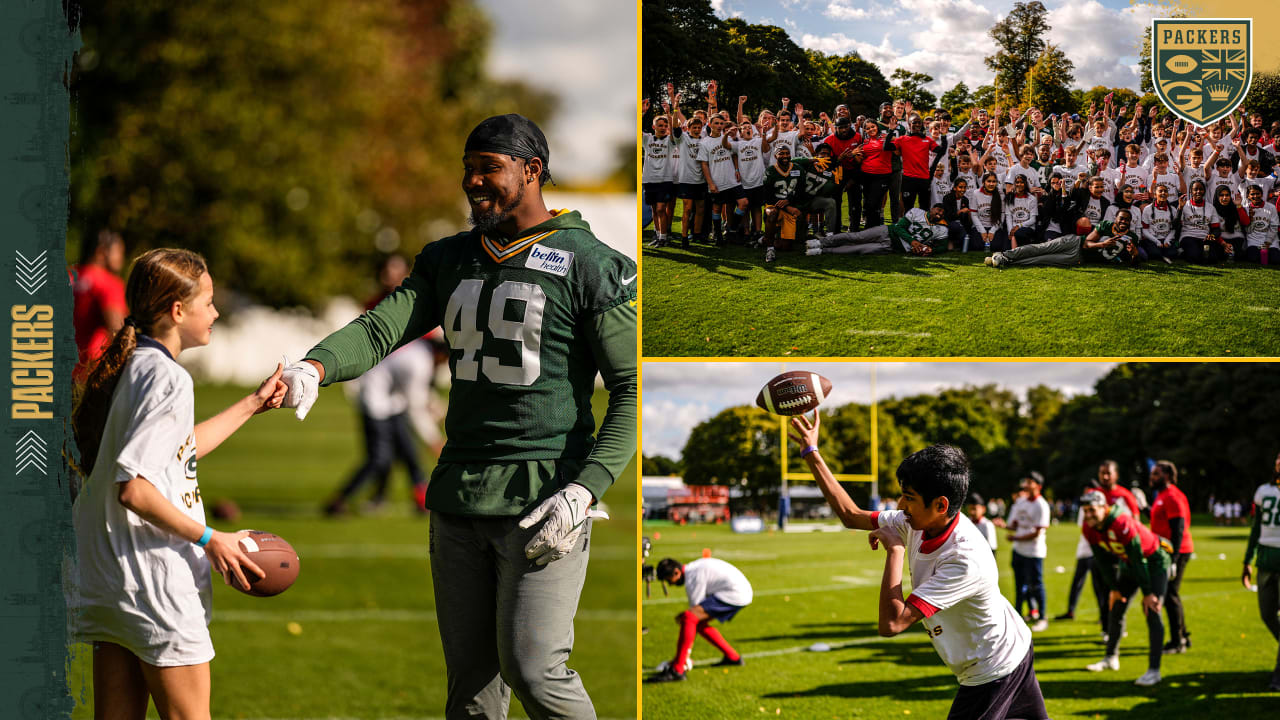 Women's Flag Football exhibition game held at halftime of Giants-Packers in  London