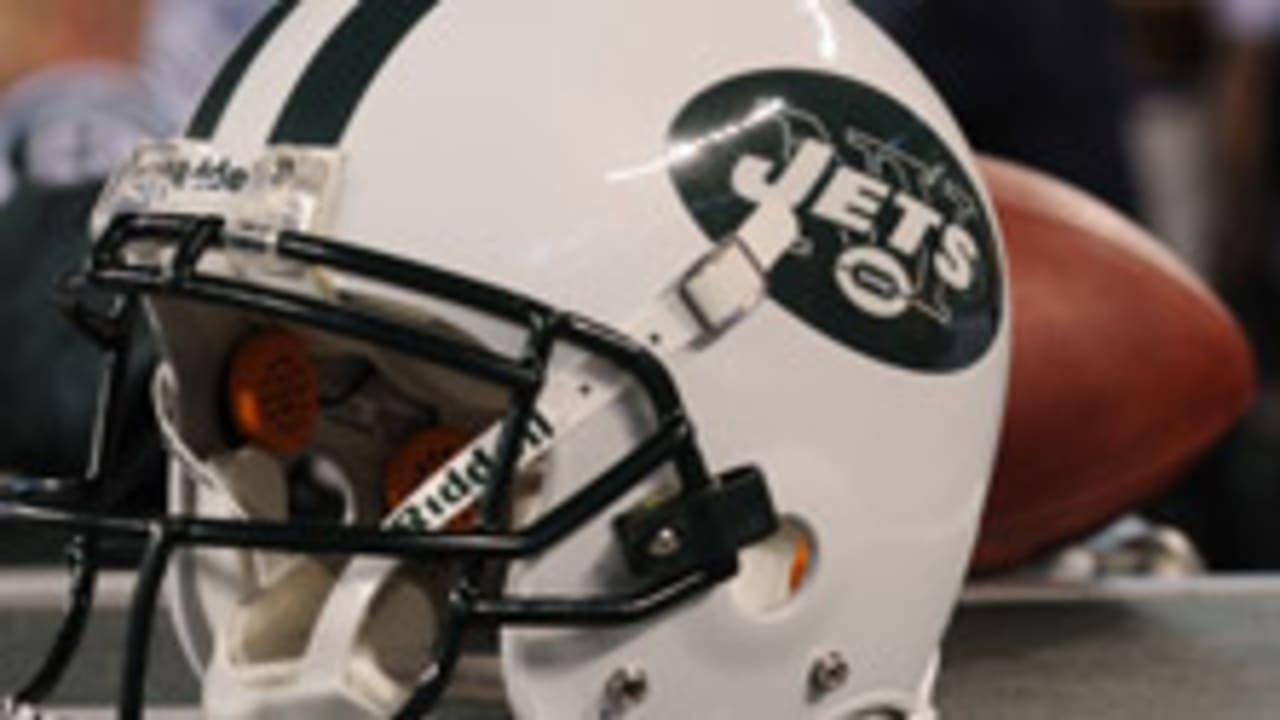 Santana Moss Autographed New York Jets Mini Helmet