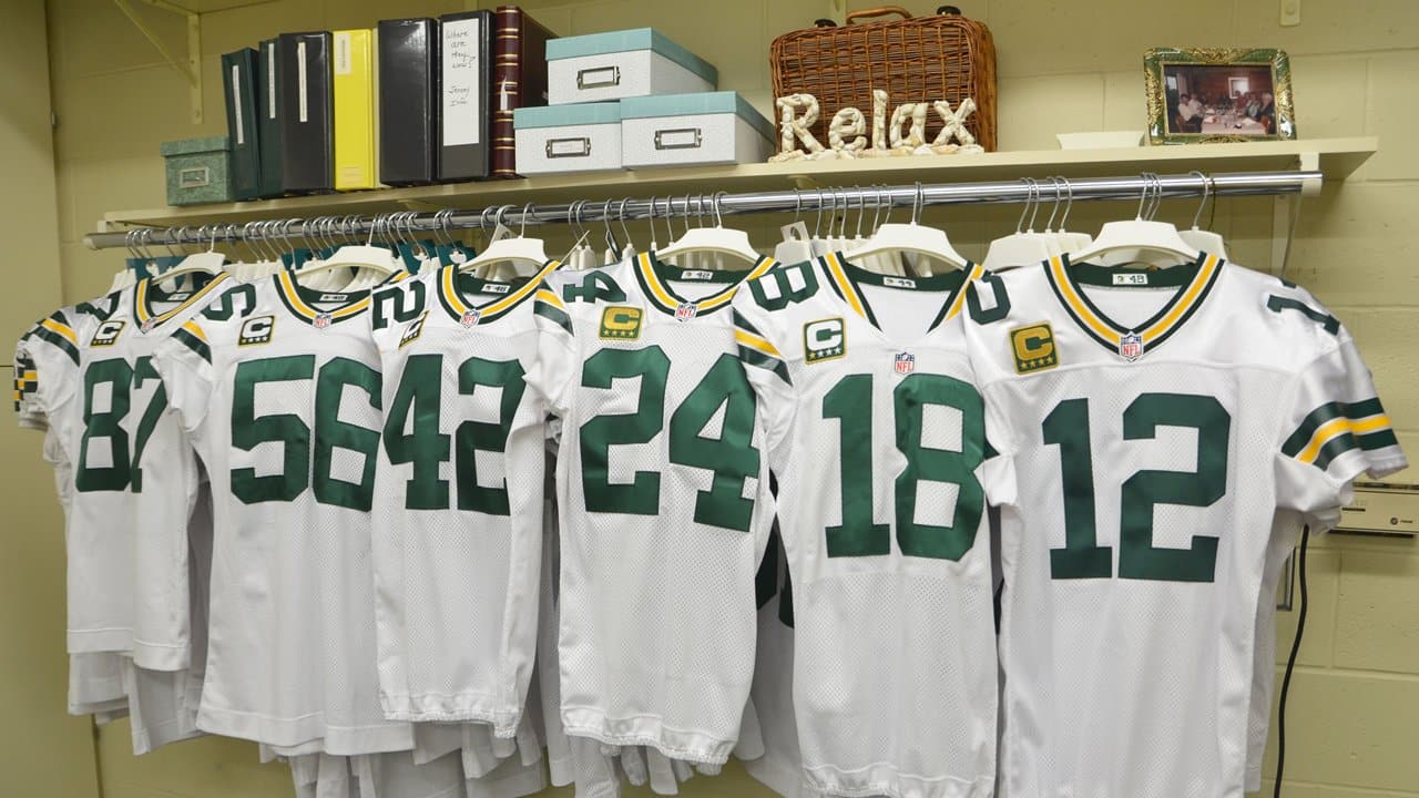 Captains patches are sewn to Packers jerseys