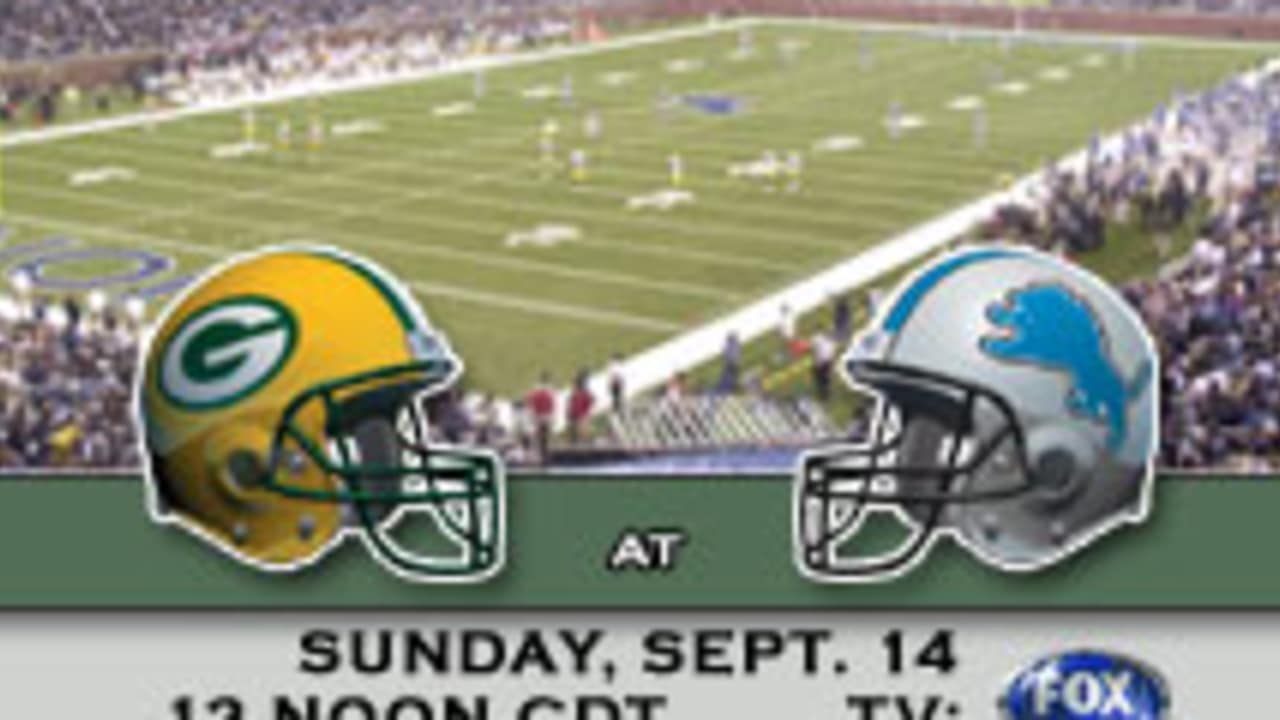 PackersLions Week 2 Dope Sheet