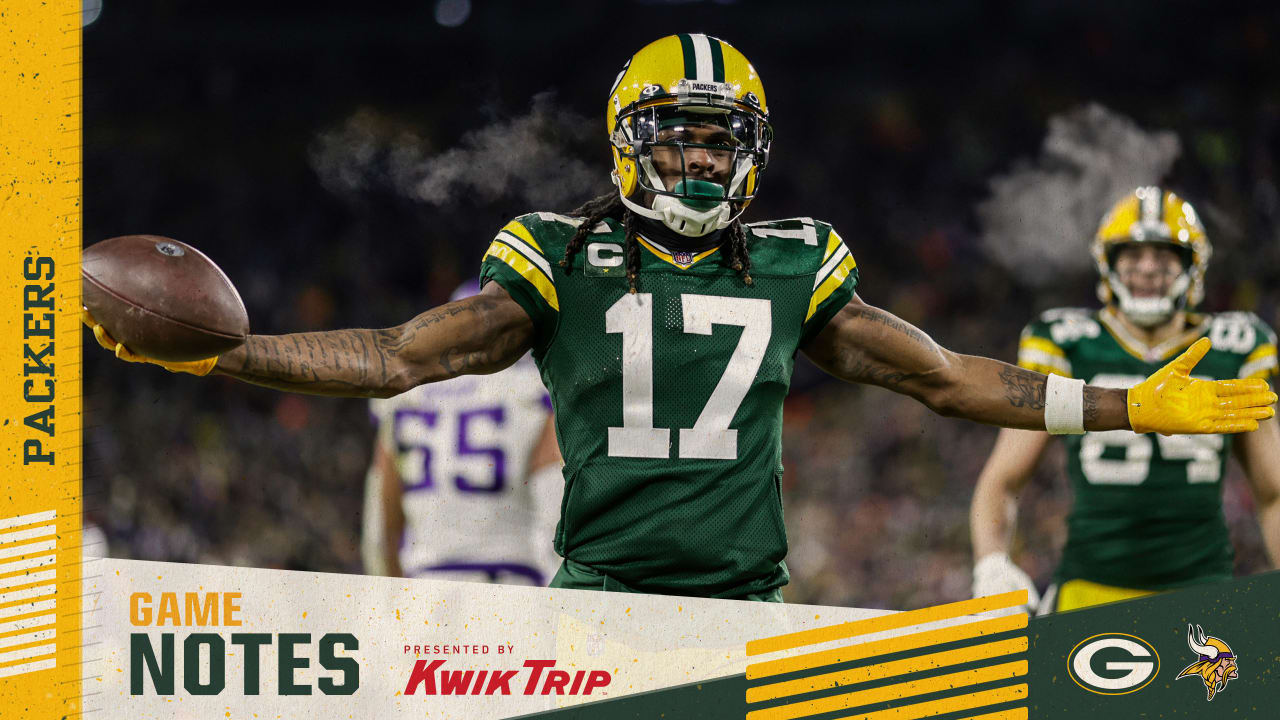 Game notes: After breaking his own record, Davante Adams still hungry for  more history