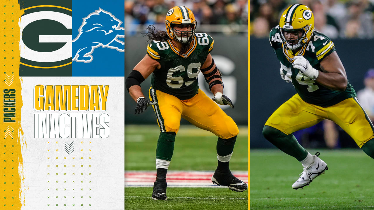 NFL Inactives Tonight: Lions at Packers Injury Report and Starting Lineups  Including Aaron Jones and Christian Watson