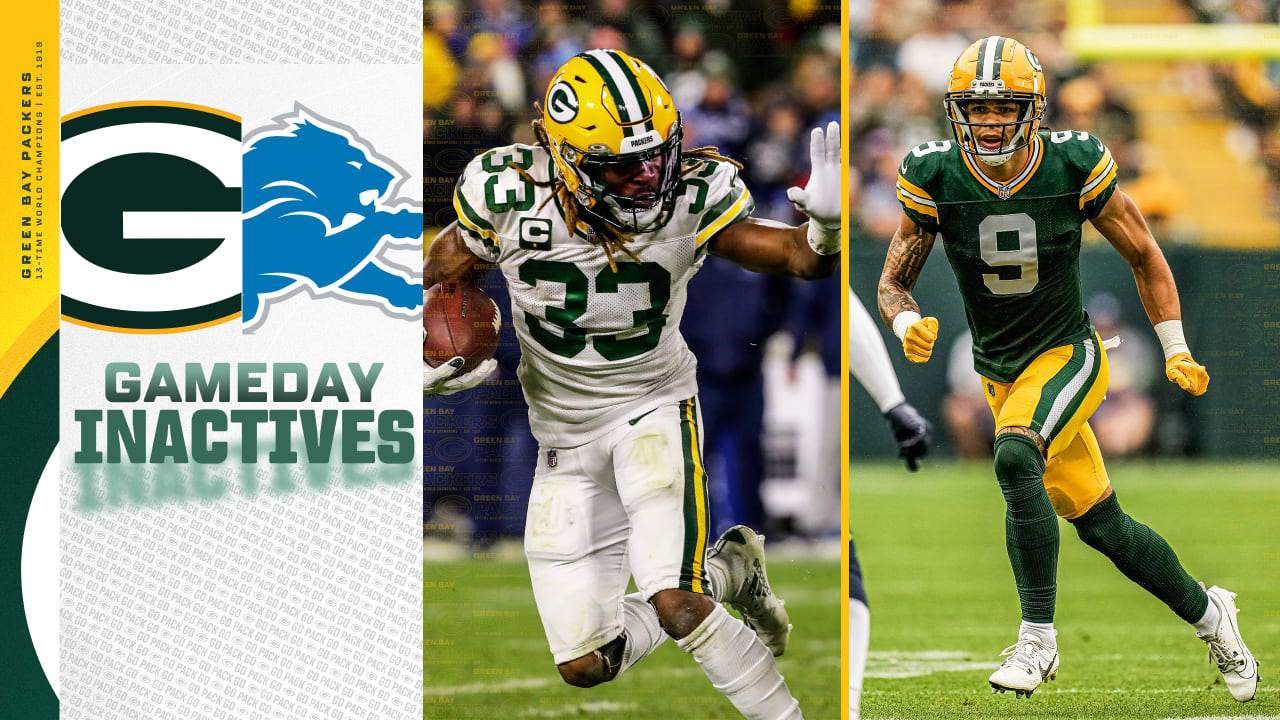 RB Aaron Jones, WR Christian Watson active for Thursday Night Football | Packers-Lions inactives
