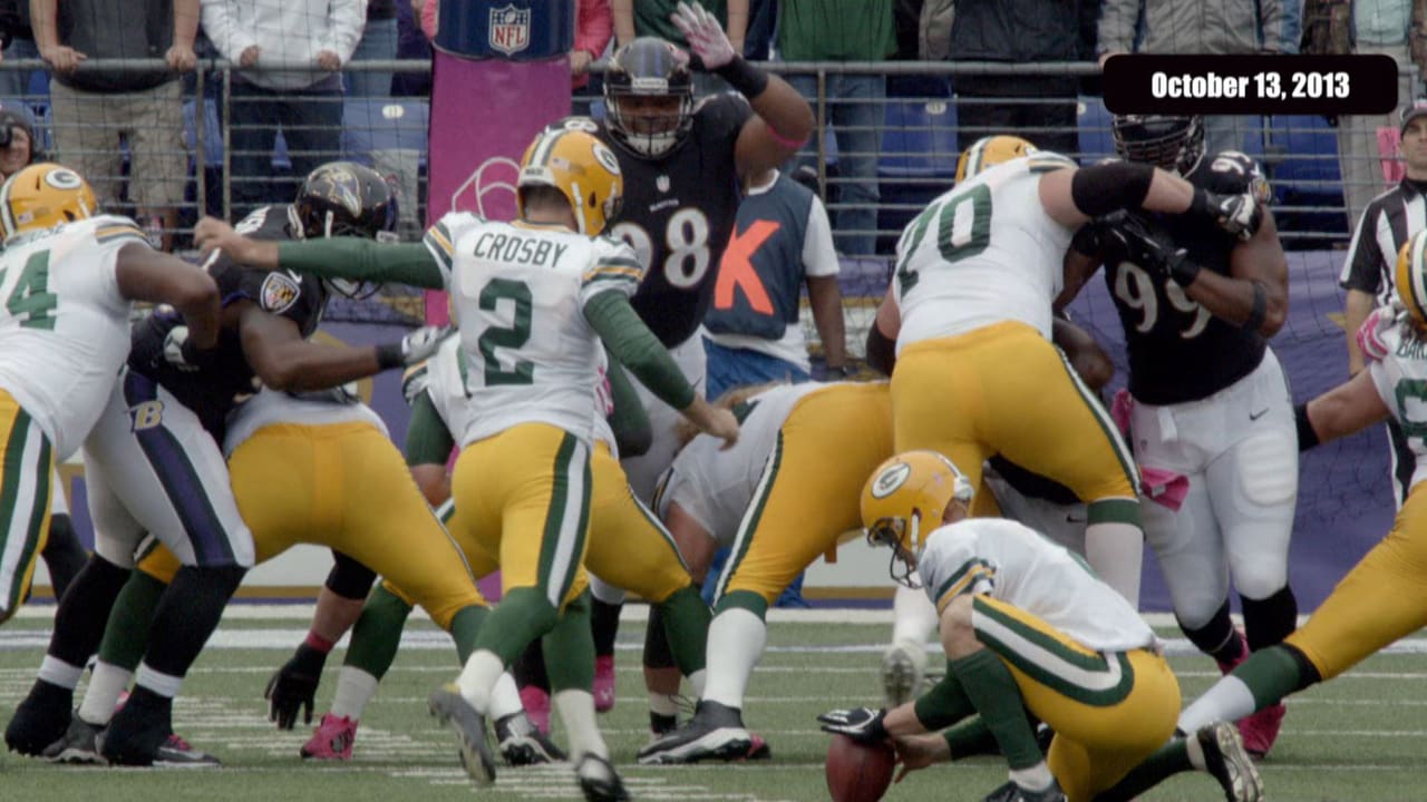 Flashback: Mason Crosby comes through in clutch to beat Ravens, 19-17