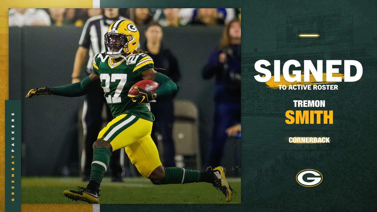 Packers sign CB Tremon Smith to active roster