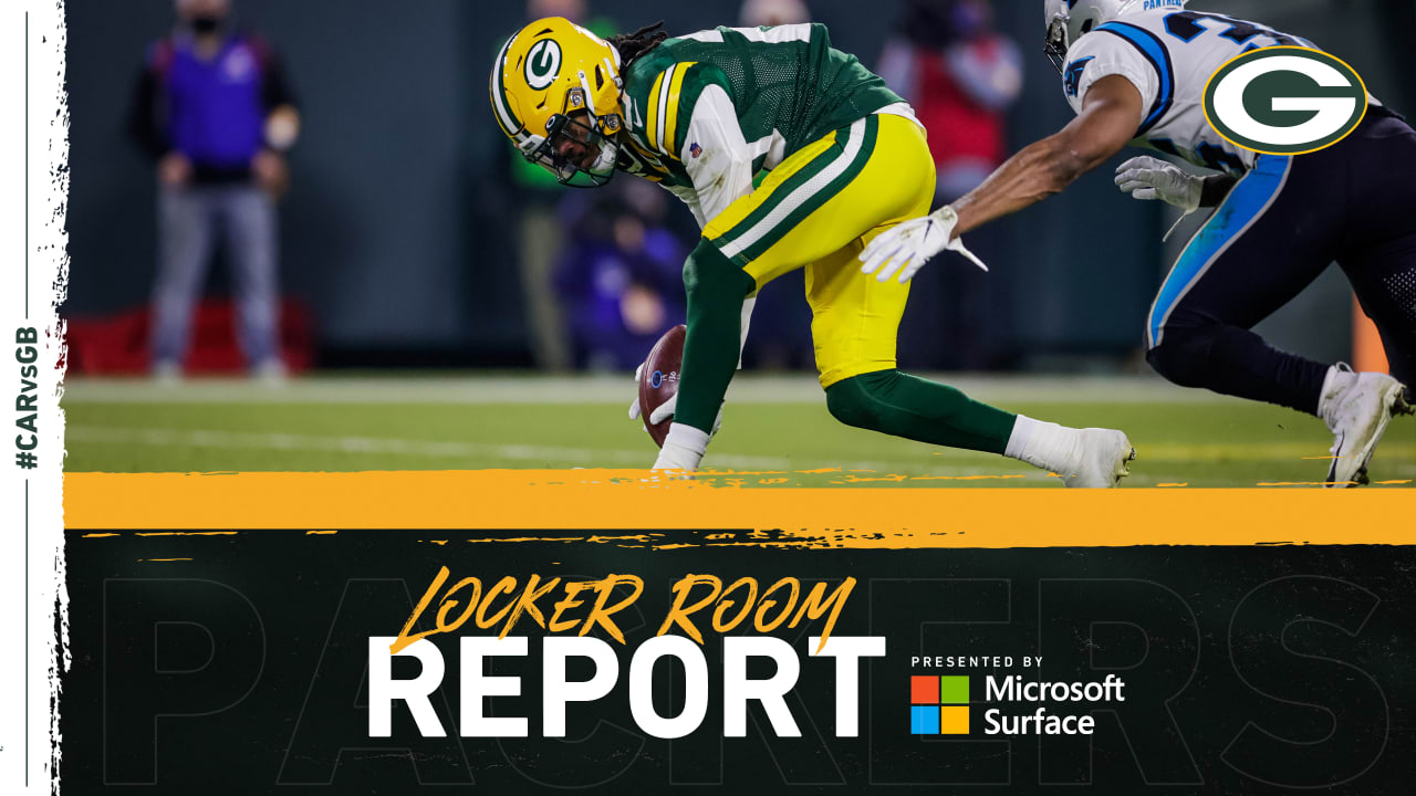 Packers' Aaron Jones scores three touchdowns in win over Panthers