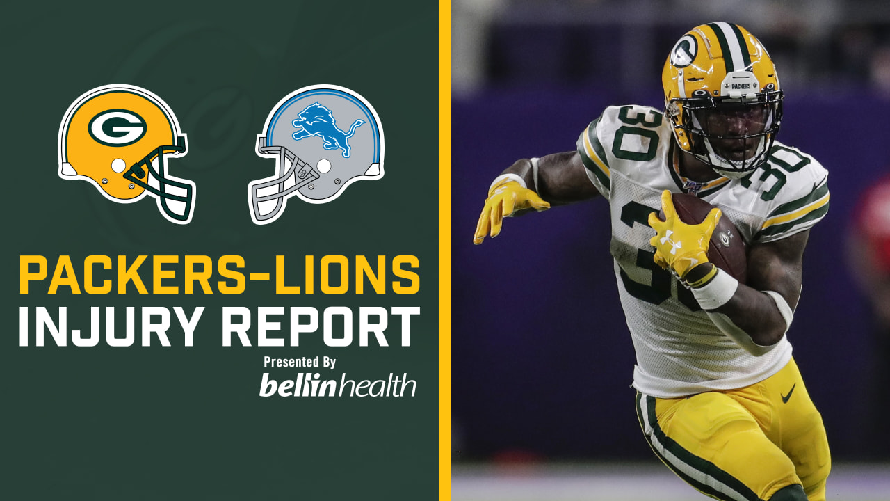 Green Bay Packers Vs. Detroit Lions Injury Report