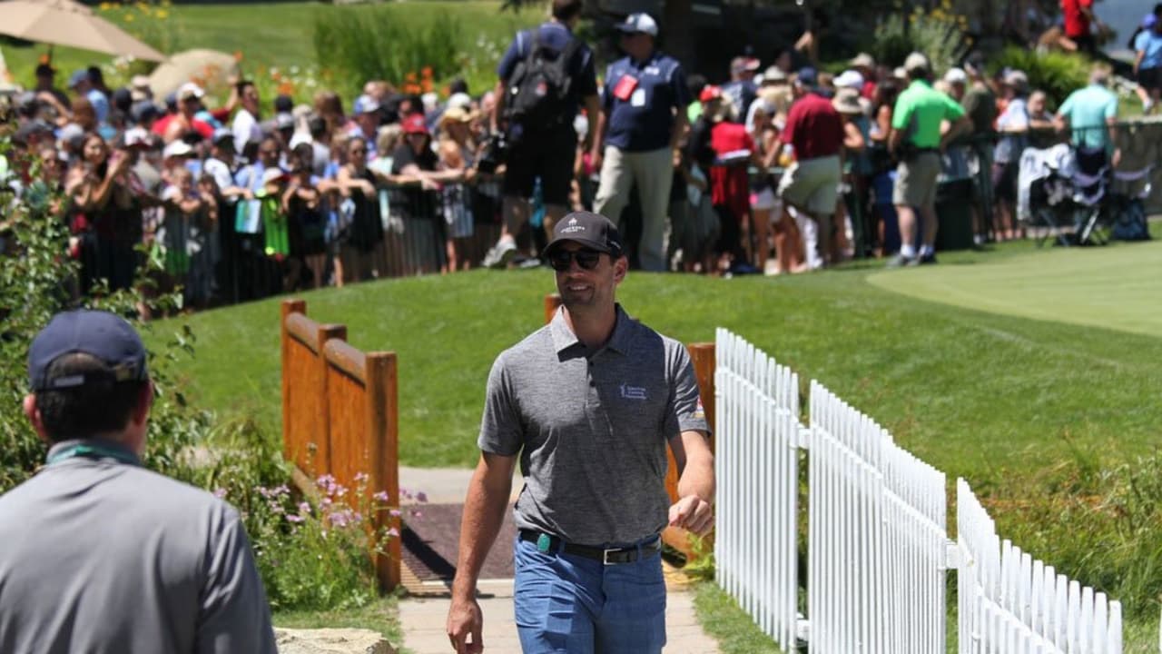 Aaron Rodgers at the American Century Golf Championship