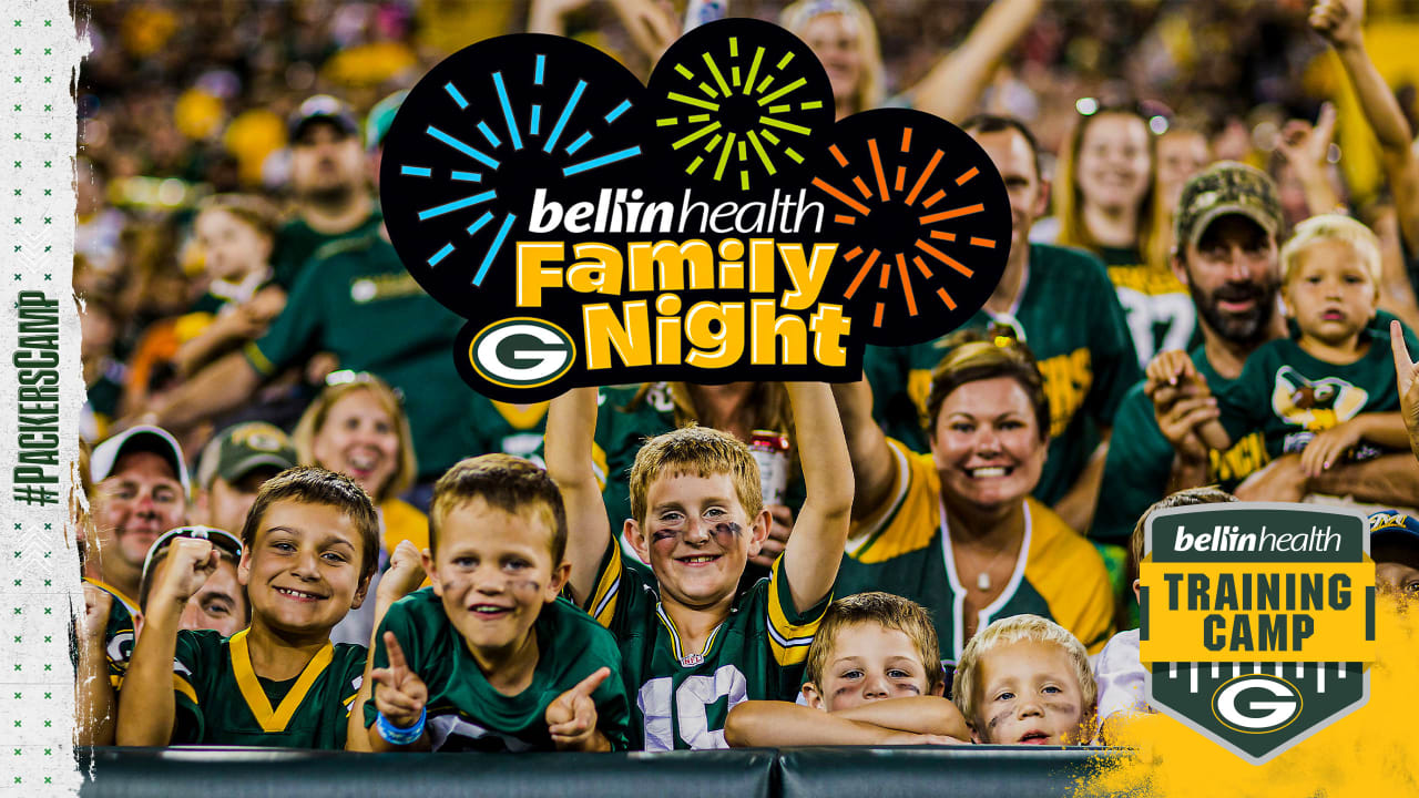 Packers preparing for Friday's Family Night, presented by Bellin Health
