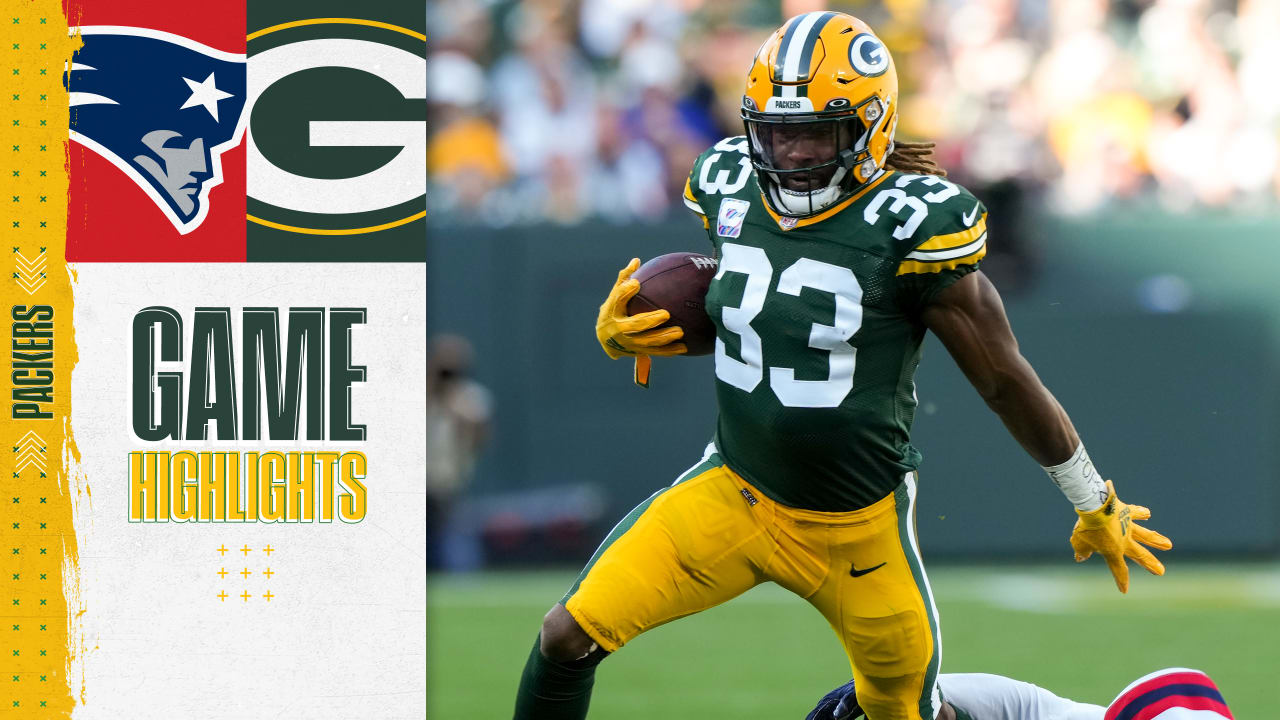 Aaron Jones shows burst on 20yard run Packers vs. Patriots
