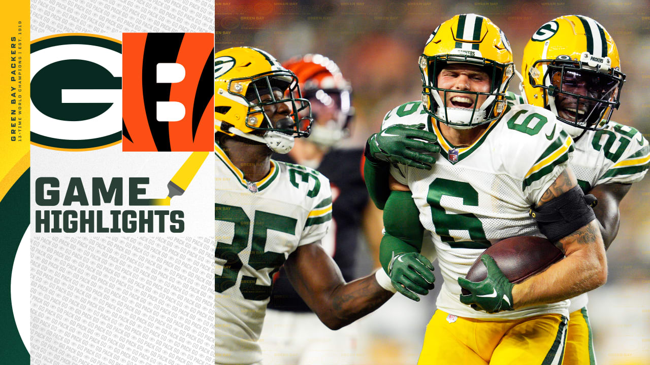 Dallin Leavitt intercepts tipped pass Packers vs. Bengals