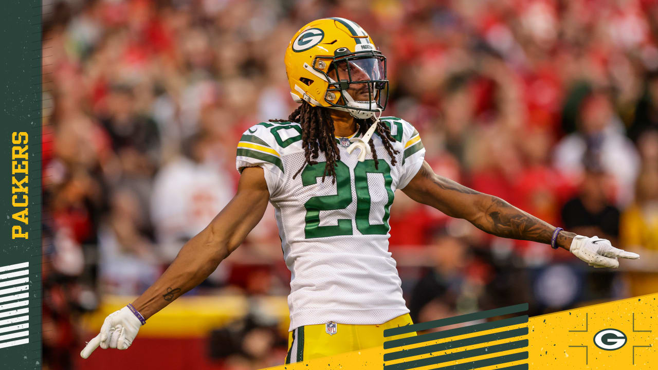 Green Bay Packers cornerback Kevin King (20) after an NFL game