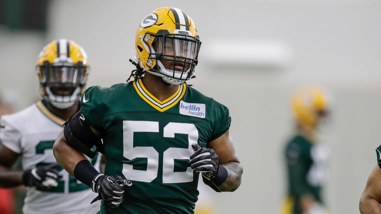 Green Bay Packers linebacker Rashan Gary (52) and defensive back