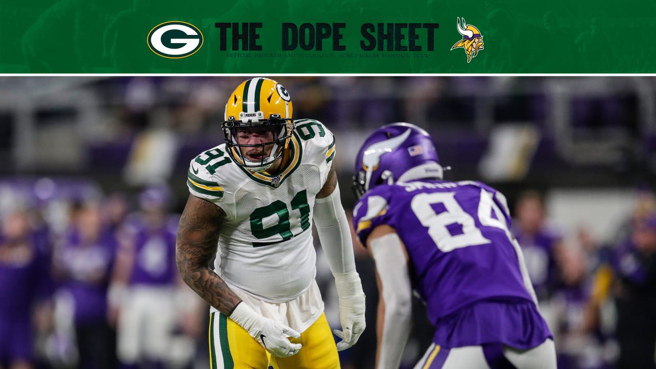 Dope Sheet: Packers and Vikings square off