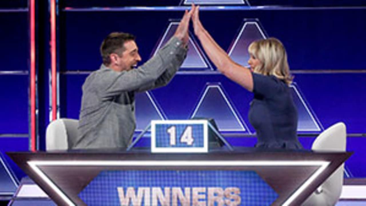 Rodgers wins, Andrews trash talks on '$100,000 Pyramid'