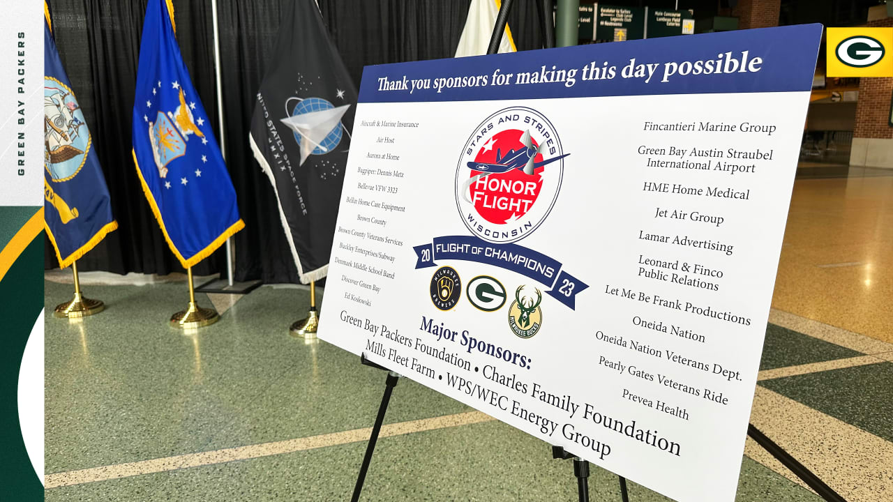 Stars and Stripes Honor Flight Partners with Green Bay Packers, Milwaukee Brewers, and Milwaukee Bucks for the 2023 Flight of Champions to Honor Veterans