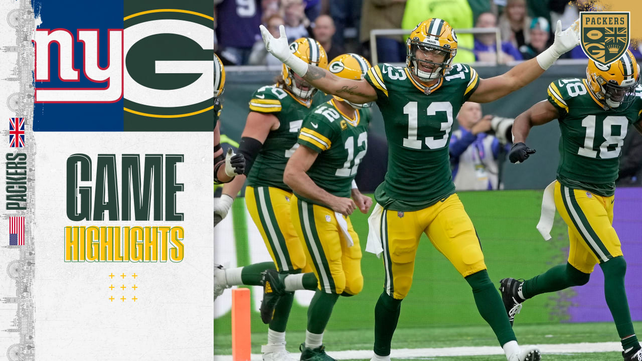 Allen Lazard catches first Green Bay TD in London Packers vs. Giants