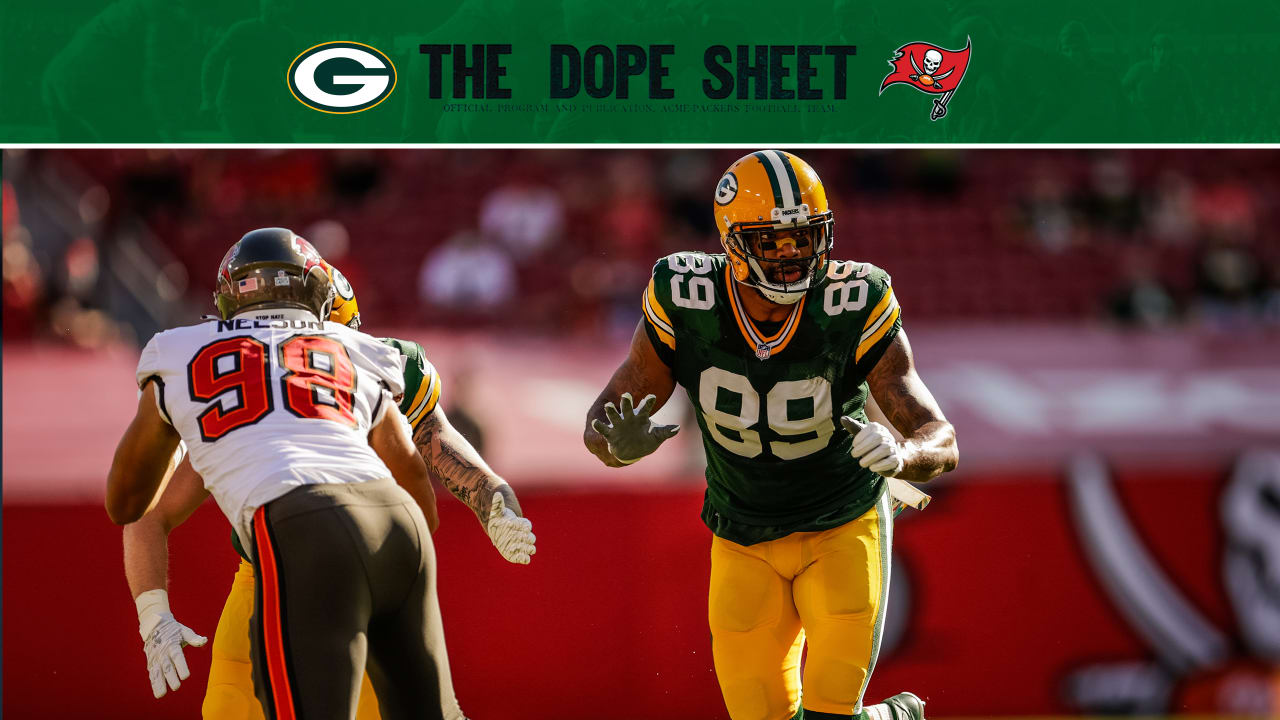 Dope Sheet: Packers head south to Tampa