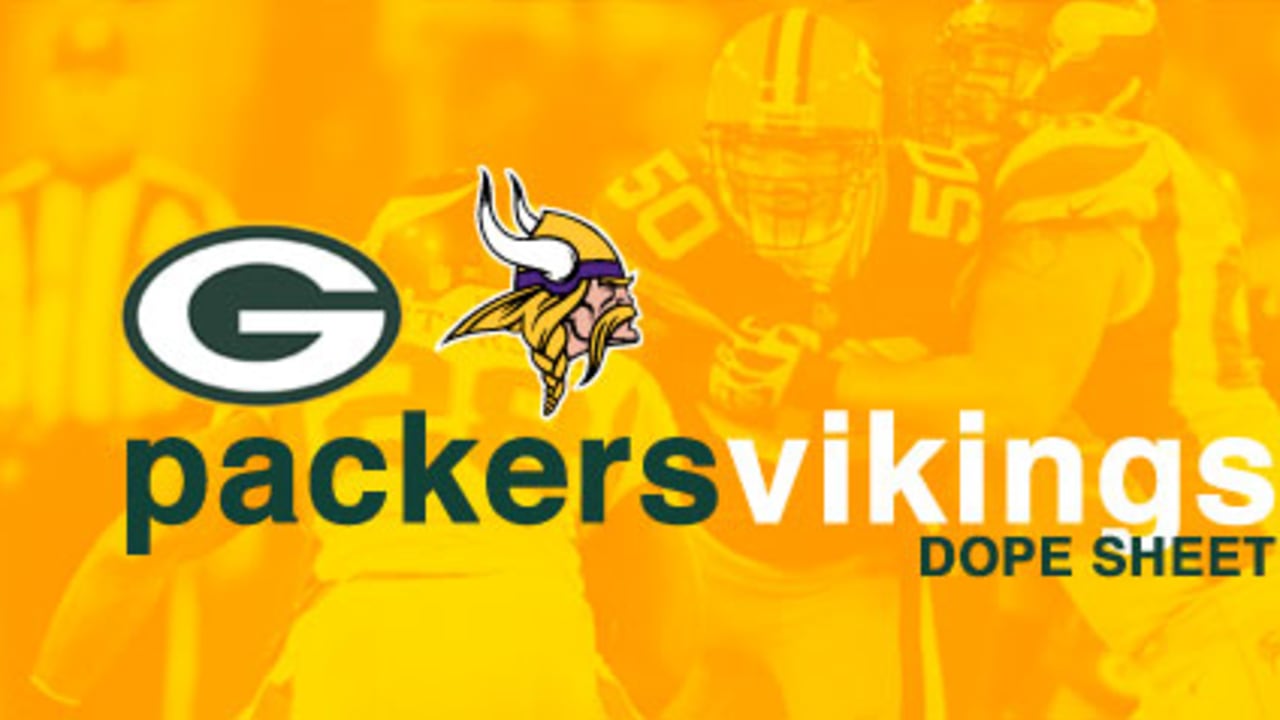 Dope Sheet: Packers open season at Vikings