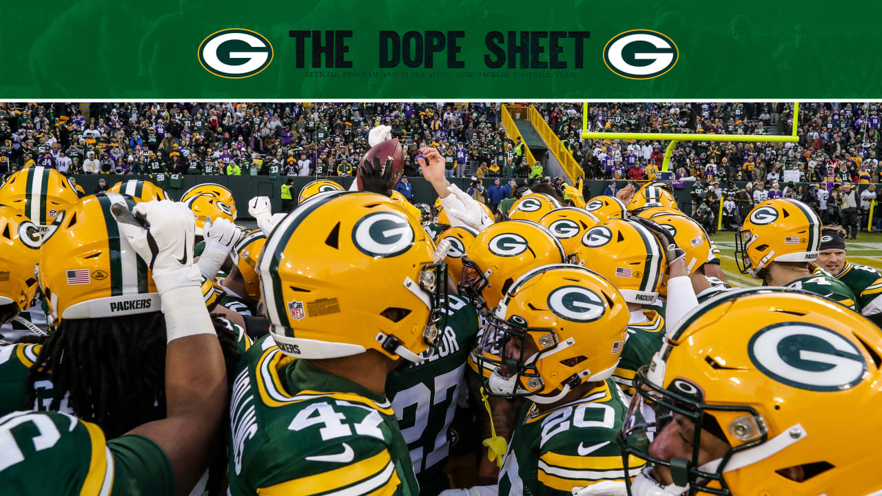 Packers' 2022 season-ending Dope Sheet