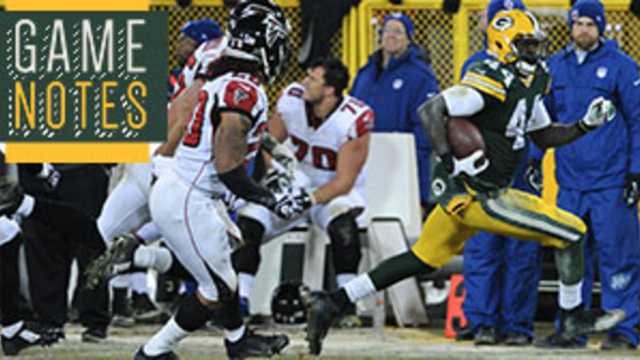 Packers Hold Off Falcons as Eddie Lacy Scores on a Run and a Catch