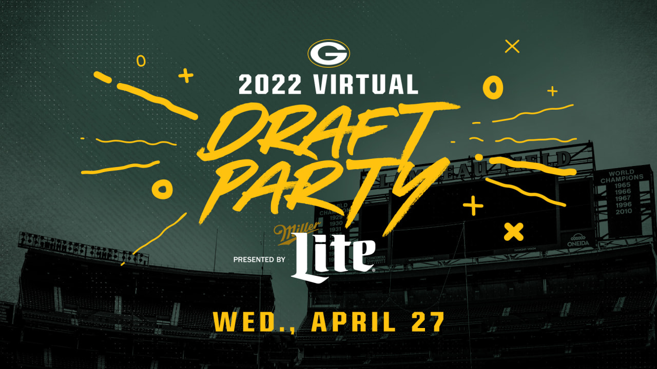 Packers Virtual Draft Party, presented by Miller Lite, set for April 27