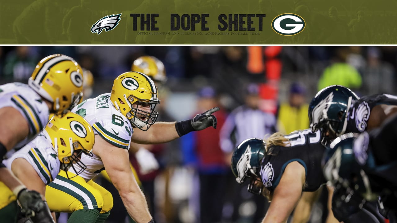 Dope Sheet: Packers and Eagles play on Sunday Night Football