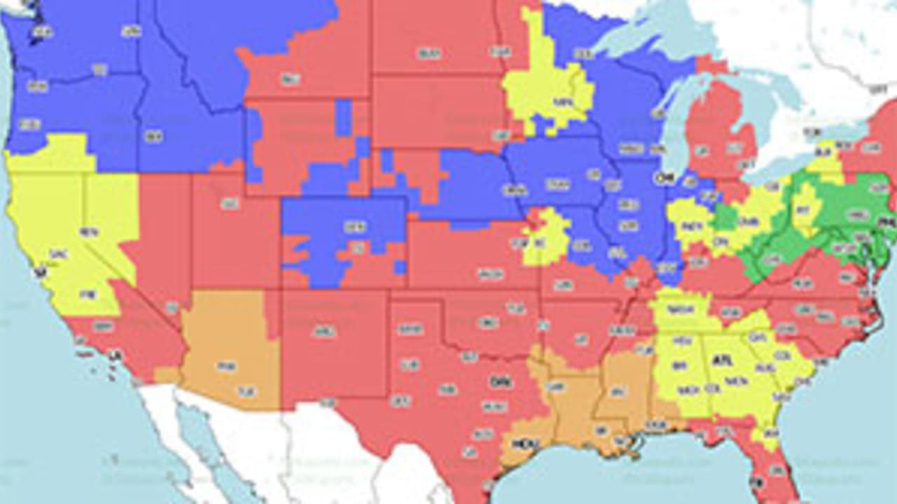 NFL Week 3 broadcast maps