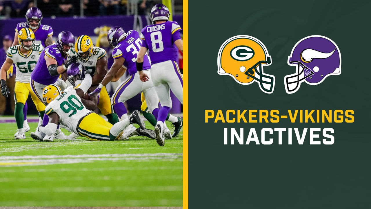 Packers list two questionable to play vs. Vikings