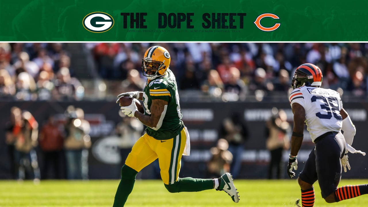 Dope Sheet: Packers play at division-foe Bears