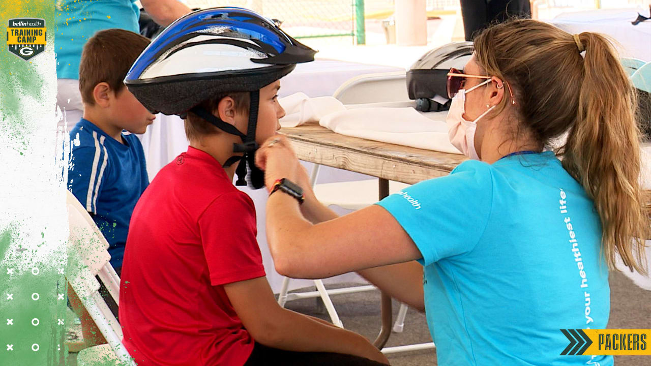 Free helmet giveaway at Packers and Bellin Health Bike Rodeo