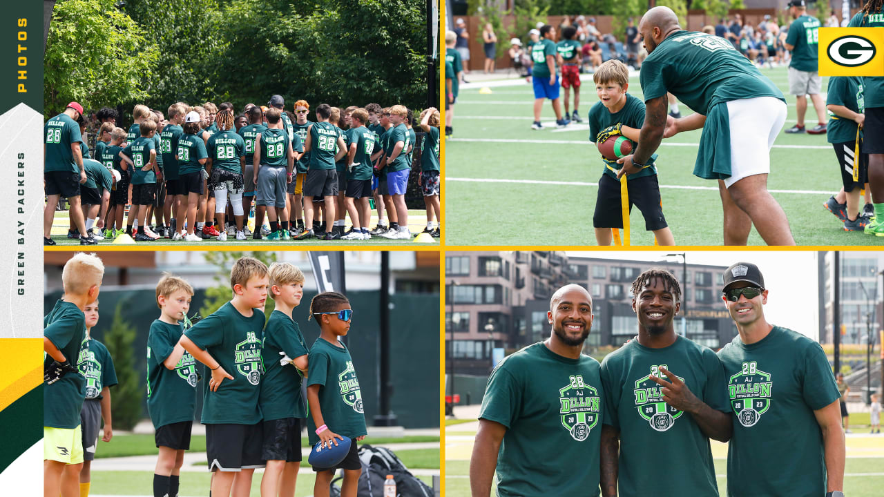 Photos: Packers RB AJ Dillon hosts football camp at Titletown