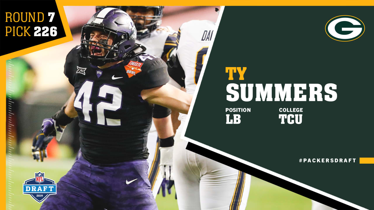 Packers Select Ty Summers, Linebacker, in 2019 NFL Draft - Round 7