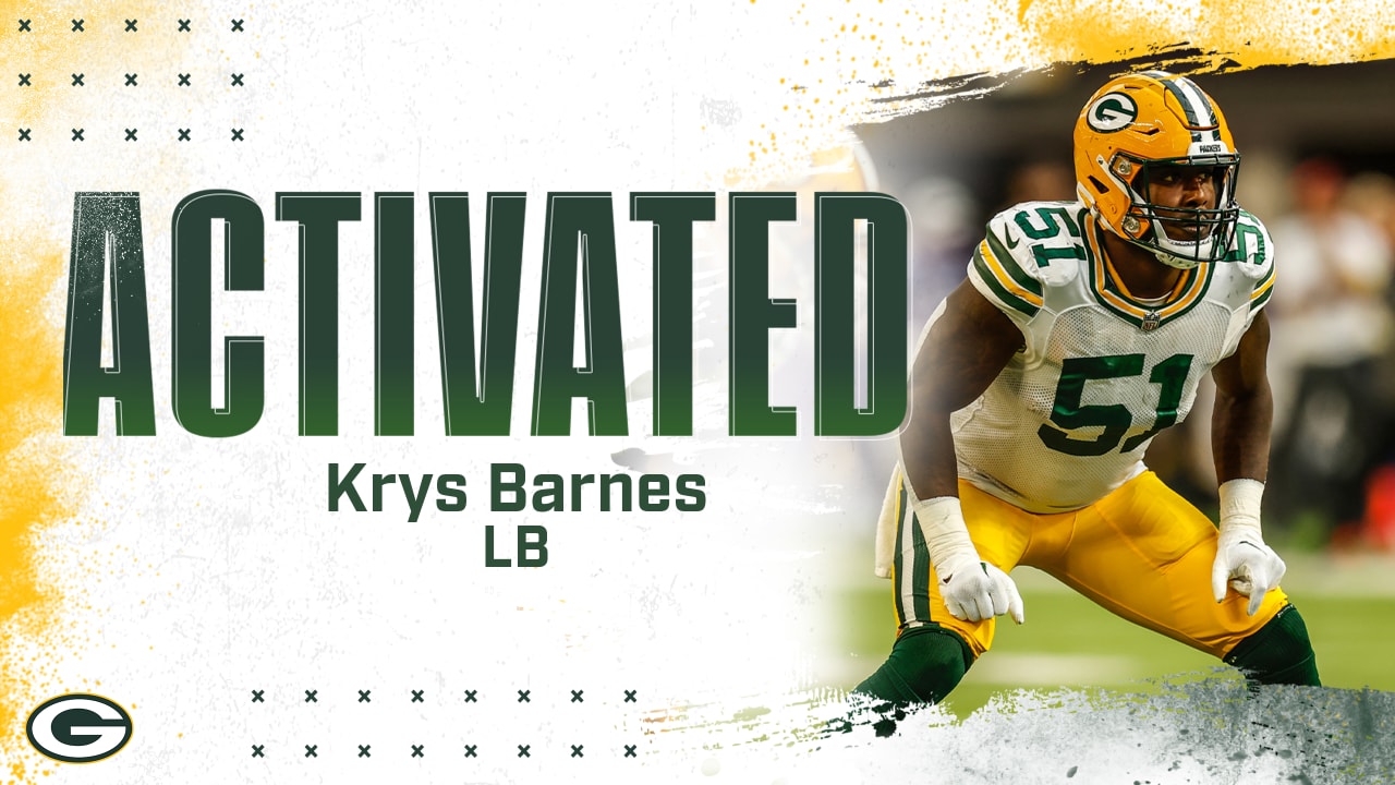 Packers activate LB Krys Barnes off injured reserve