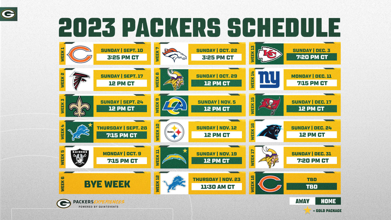 Green Bay Packers Schedule 2023: Dates, Times, TV Schedule, and More