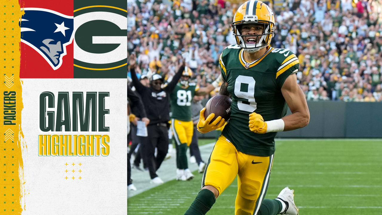 LAMBEAU LEAP! Christian Watson celebrates first NFL TD Packers vs