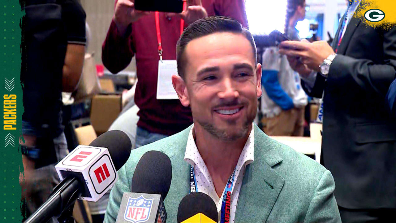 Matt LaFleur speaks at the 2023 NFL Annual Meetings