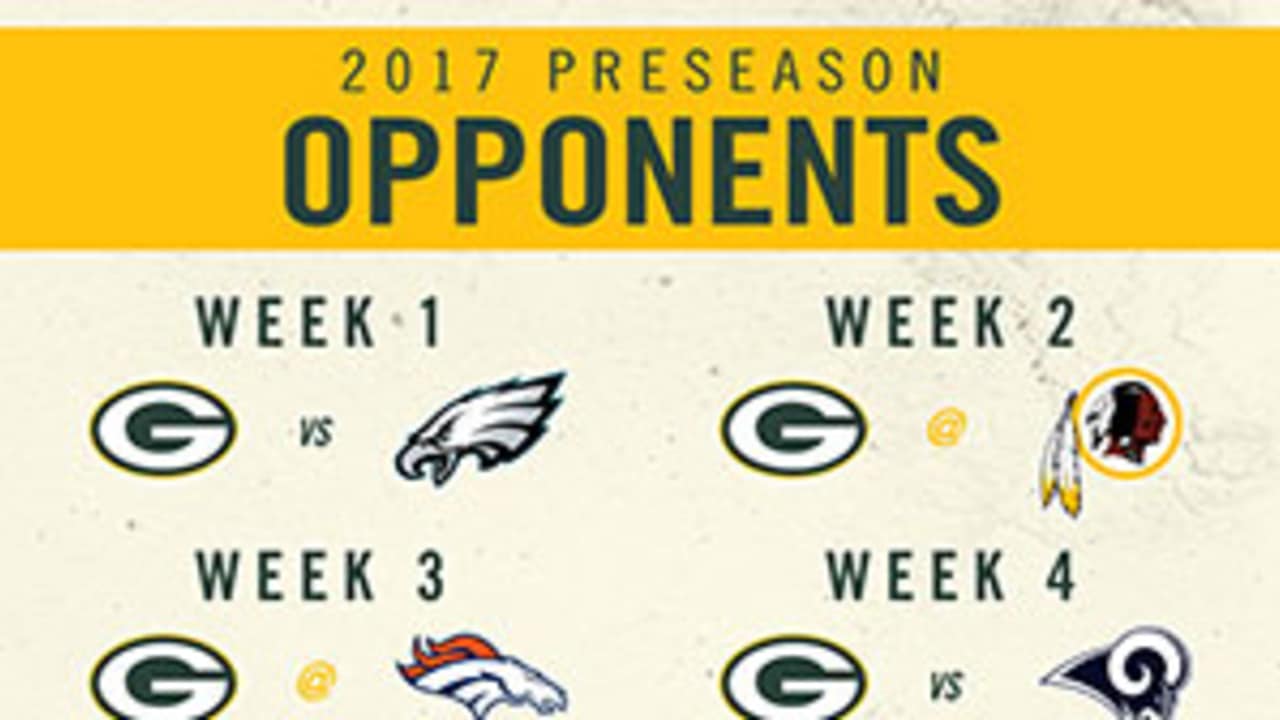 Packers' 2017 preseason opponents announced