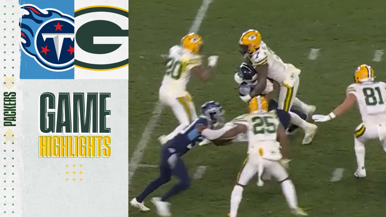 Quay Walker makes hitstick tackle in punt coverage Packers vs. Titans