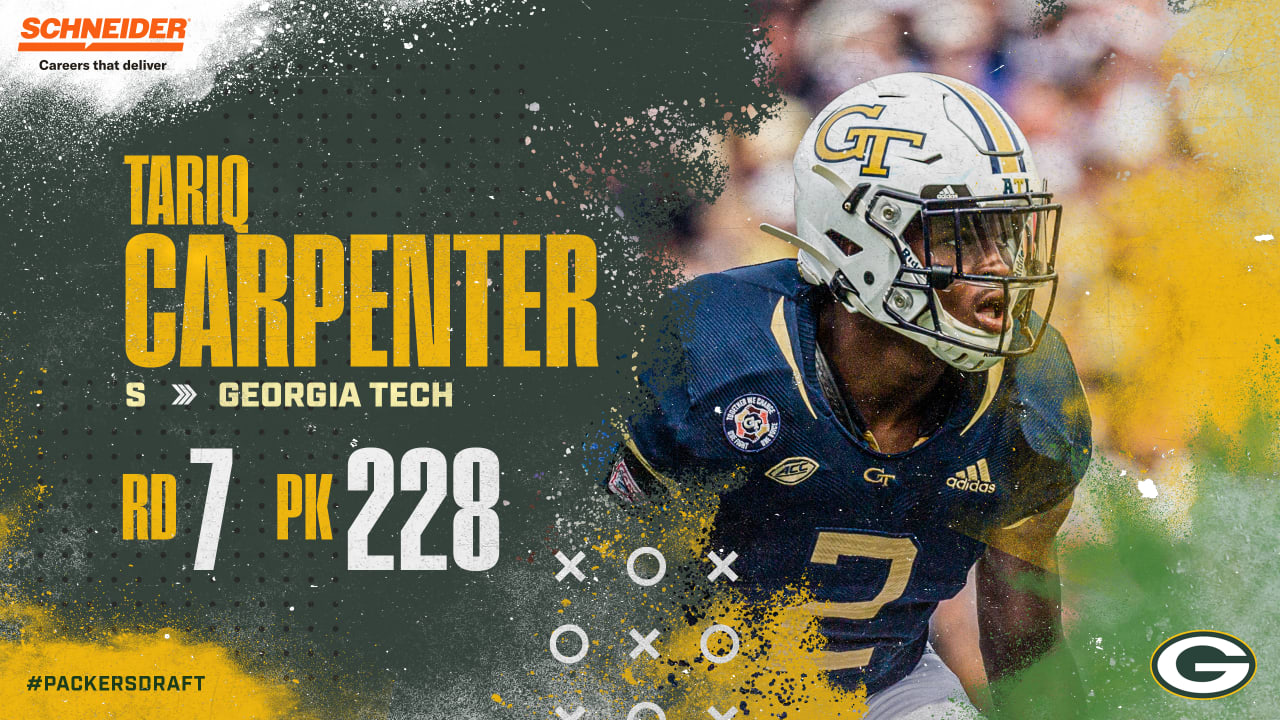 2022 NFL Draft: Packers select Georgia Tech S Tariq Carpenter in the  seventh round, No. 228 overall