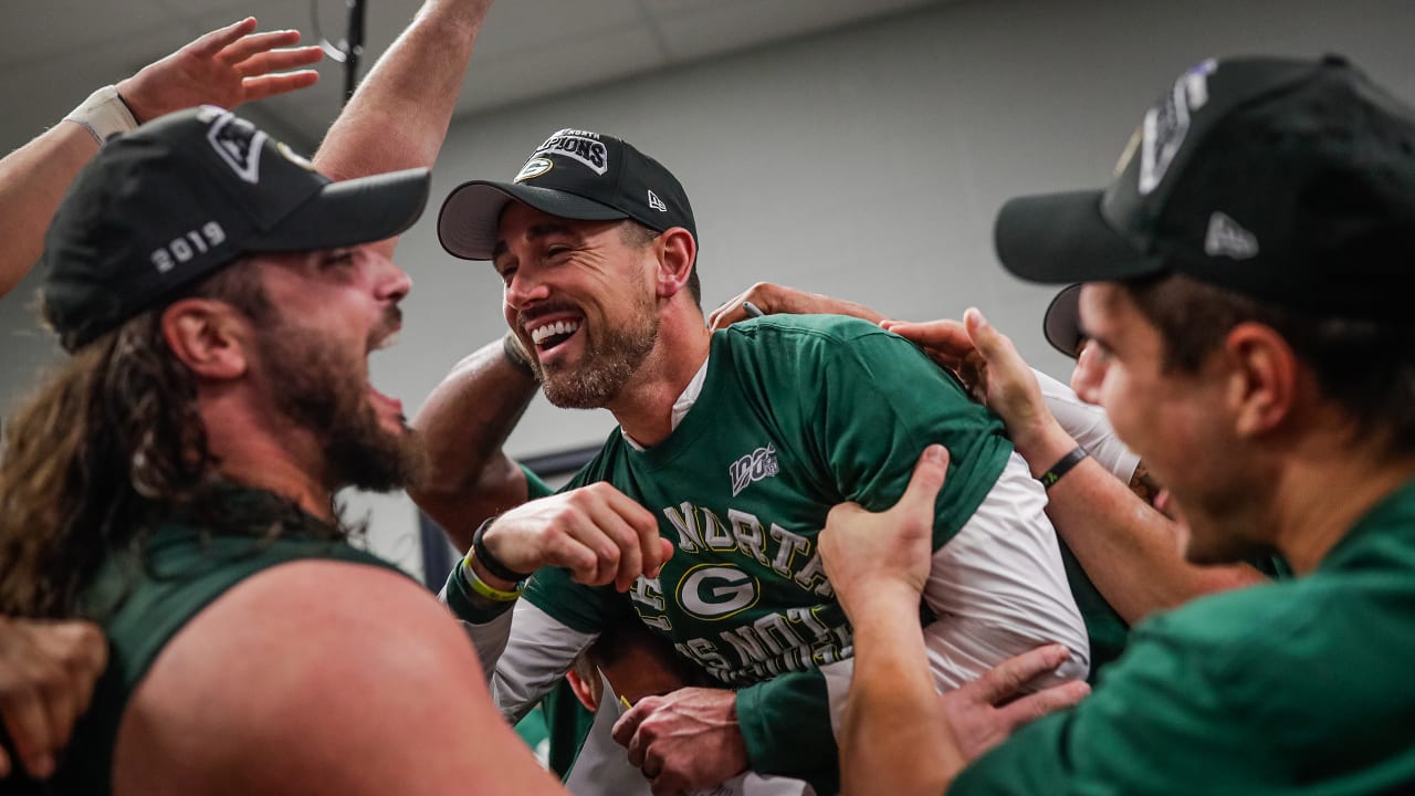 Locker Room Celebration Packers Win Nfc North In Minnesota