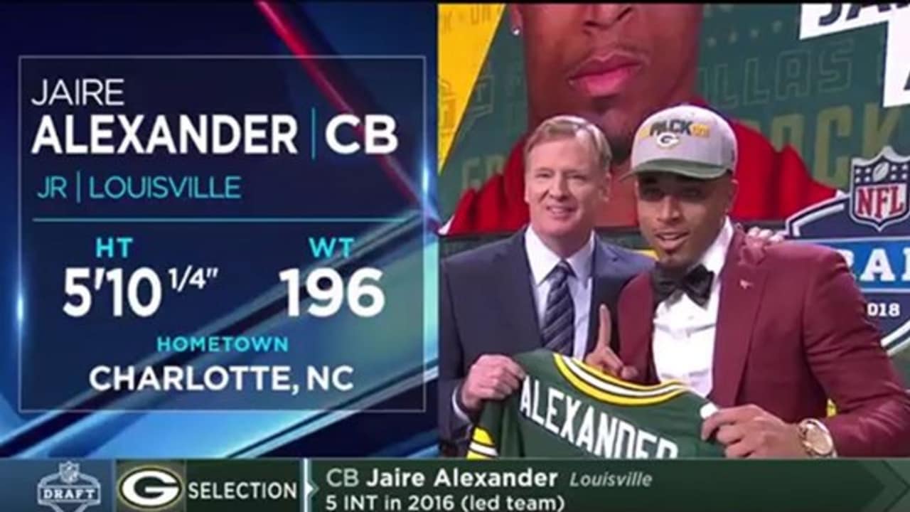 The Green Bay Packers select Jaire Alexander 18th overall in the 2018 NFL  Draft, NFL Draft