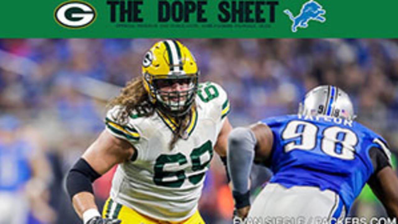 Dope Sheet: Packers take on the Lions at Ford Field