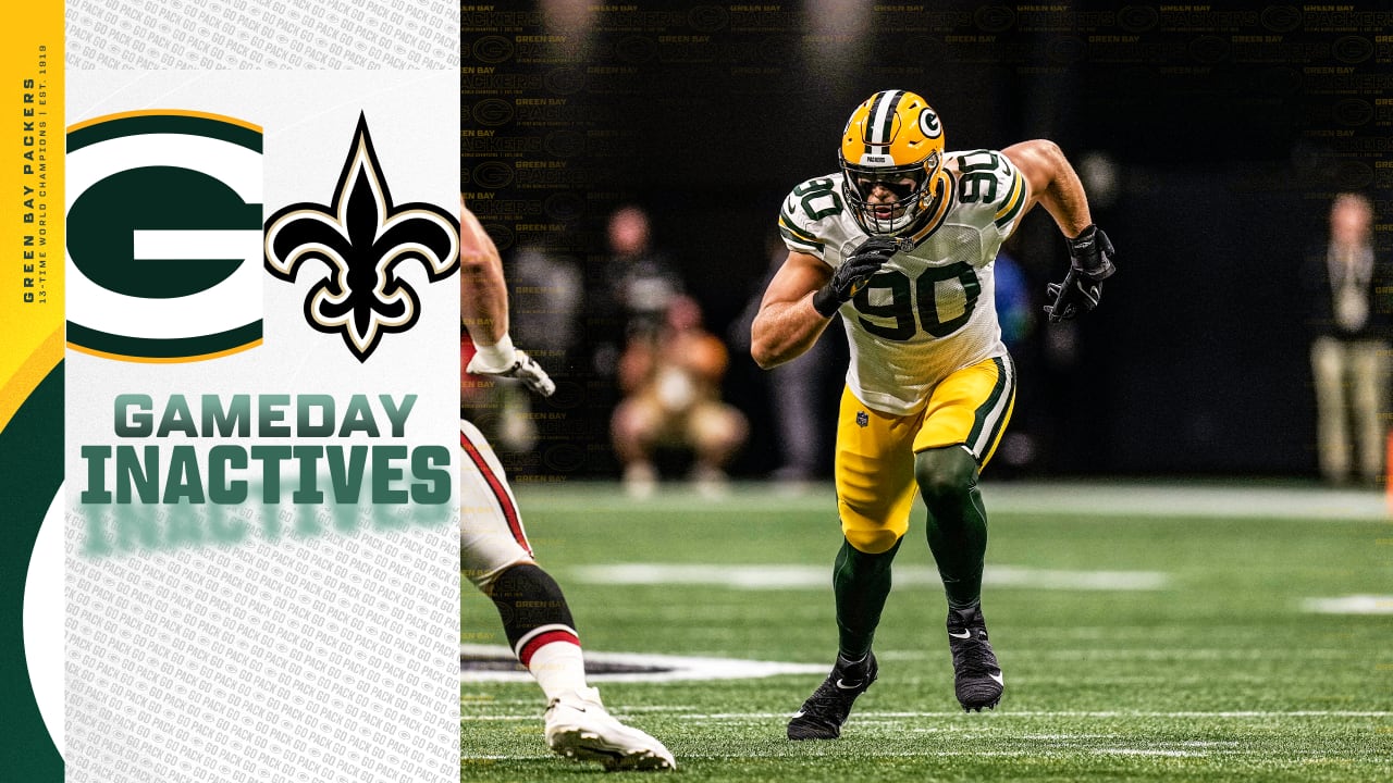 LB Lukas Van Ness active Sunday for Green Bay | Packers-Saints inactives